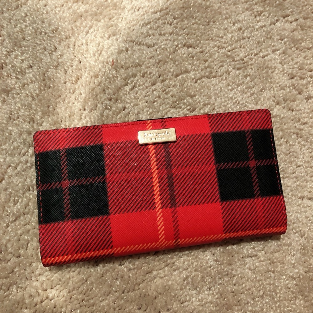 Kate spade Red and Black Plaid Women's Wallet